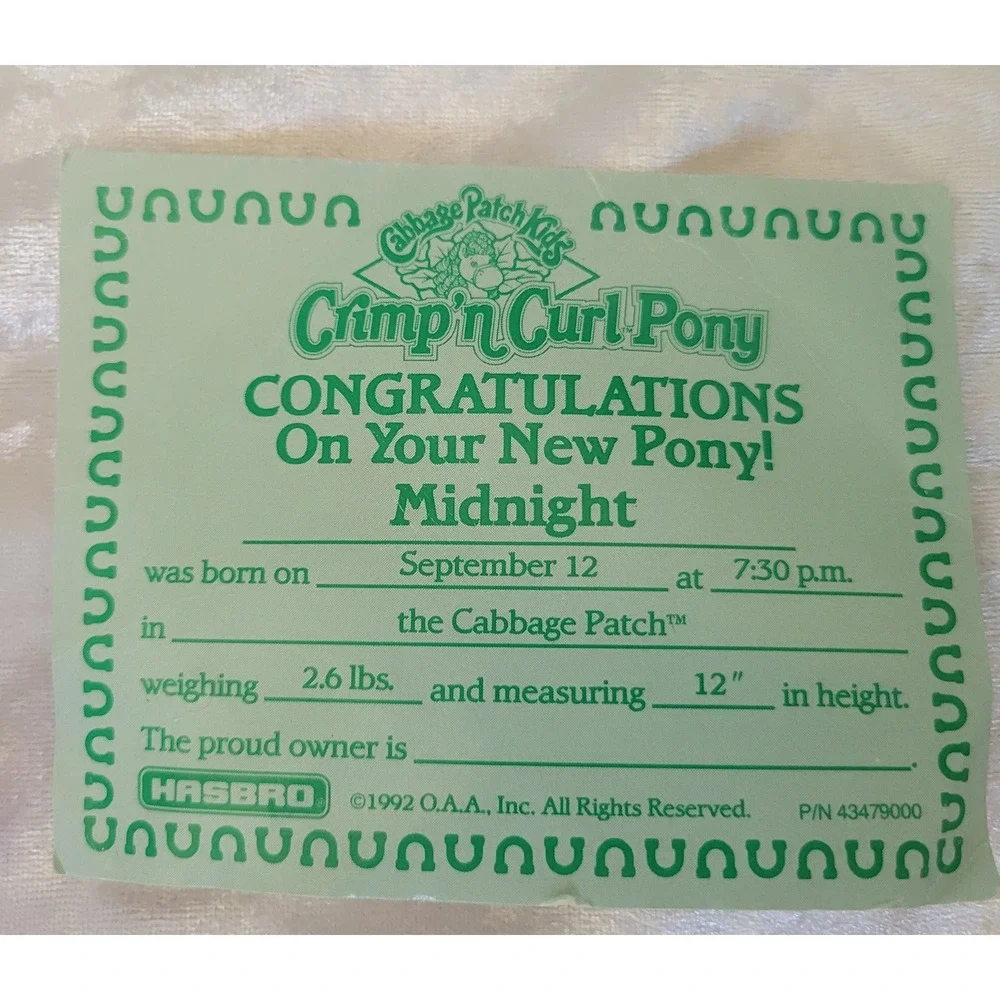 Cabbage Patch Kids vintage 1992